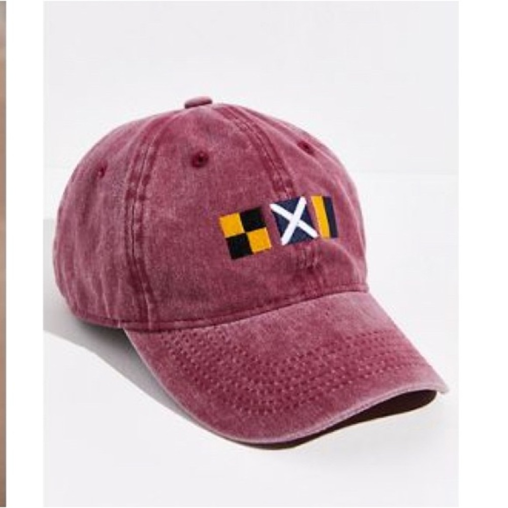 Lip Service Maroon Cap with Embroidered Detail